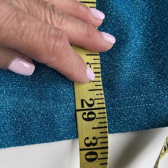 Cynthia Rowley Glitter Tee Women's L Metallic Blue Sheer Lightweight $145 NWT - Picture 7 of 8